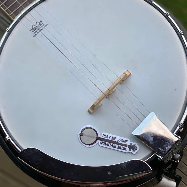 Carolina Pine Prints – wholesale Sticker – Play Me Some Mountain Music: Appalachian Banjo Sticker1