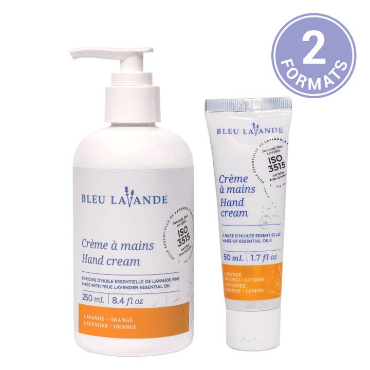 Crème pour les mains lavande-orange pour la vente par Bleu Lavande