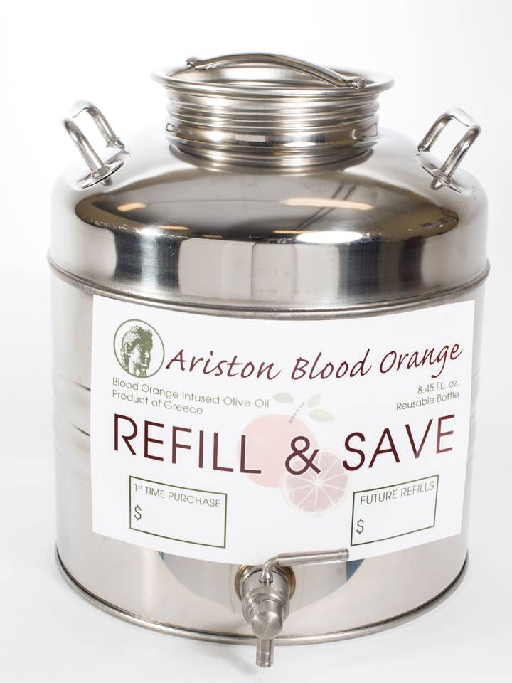 Bulk Ariston Blood Orange Infunderet Olivenolie Aristons Refill for engroshandel hos Ariston Specialties