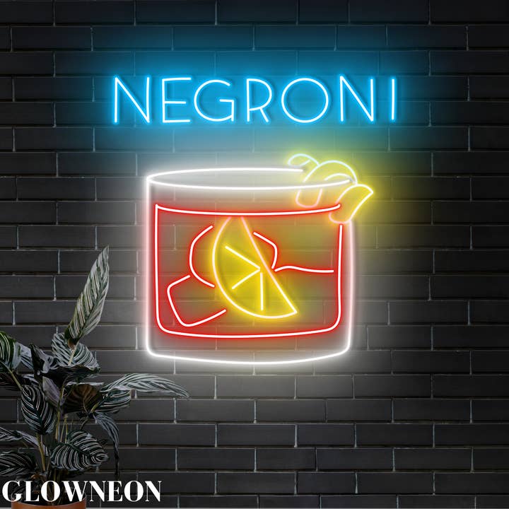 Glow Neon - Wholesale Neon sign - Negroni Cocktail Led Lights, Italian Negroni Cocktail Lights3