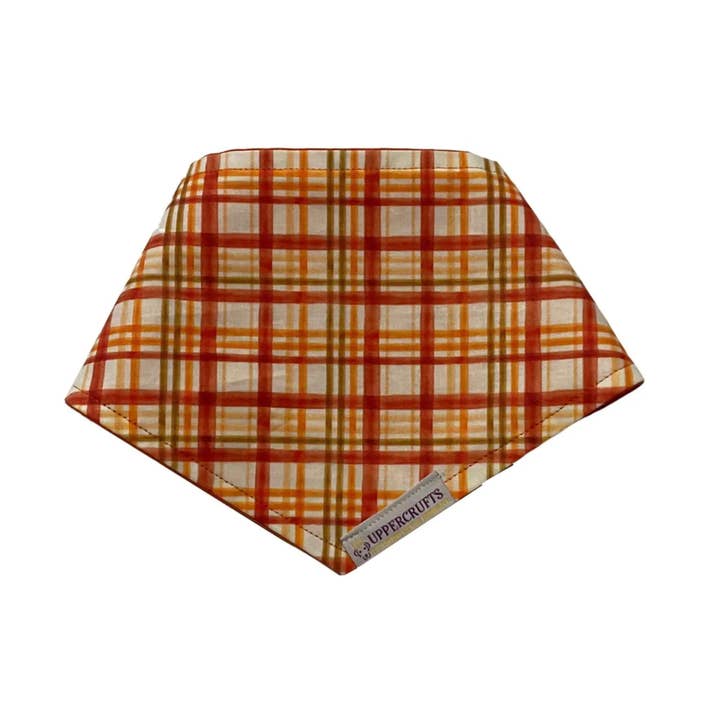 Fall Plaid Bandana for wholesale by Uppercrufts, LLC