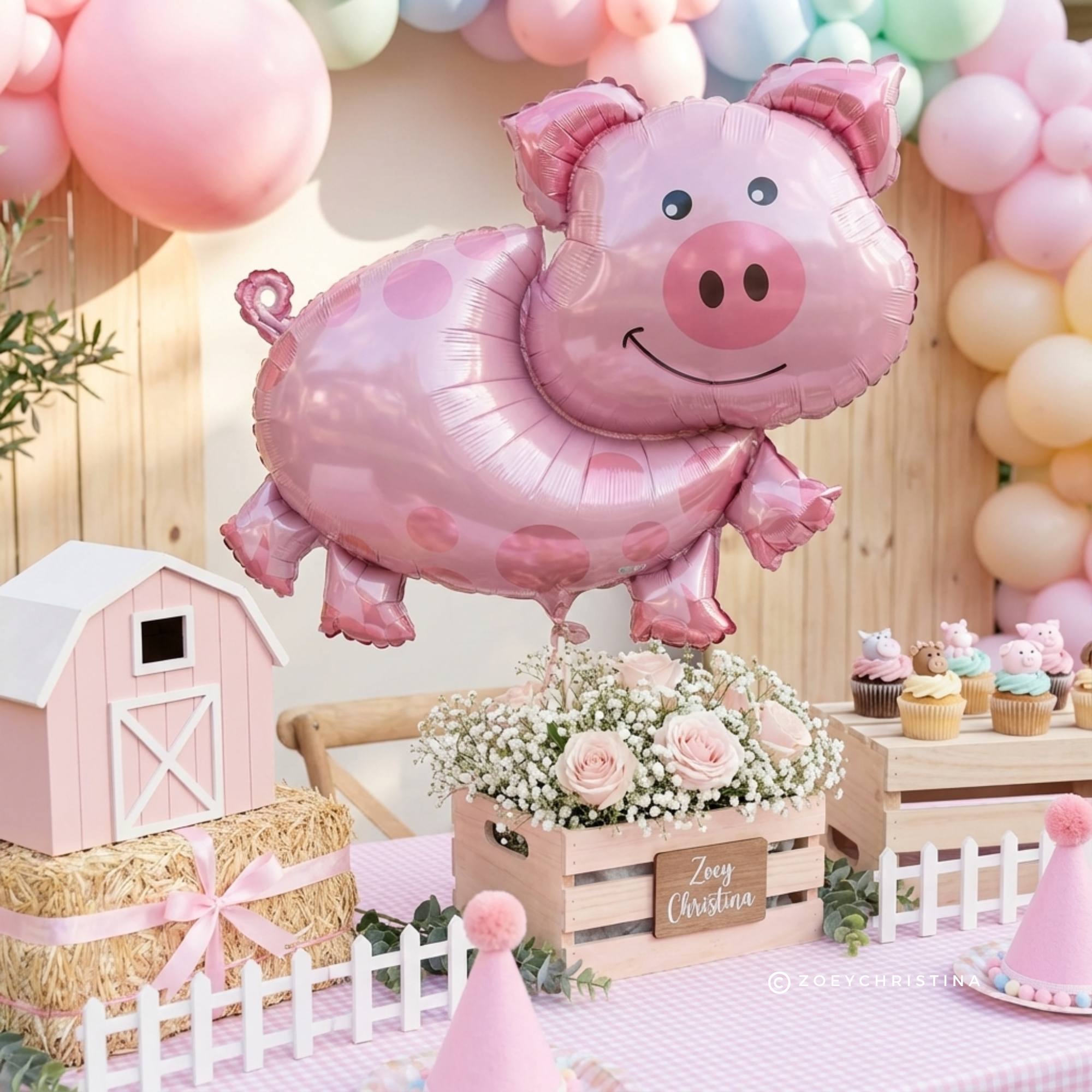 Zoey Christina - Wholesale Balloon - Pink Pig Foil Balloon – Farm Animal Birthday & Barnyard4