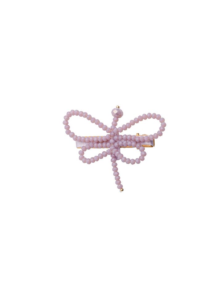 Clip de cristal con forma de mariposa, color lila para venta al por mayor de Project 6 NY Kids