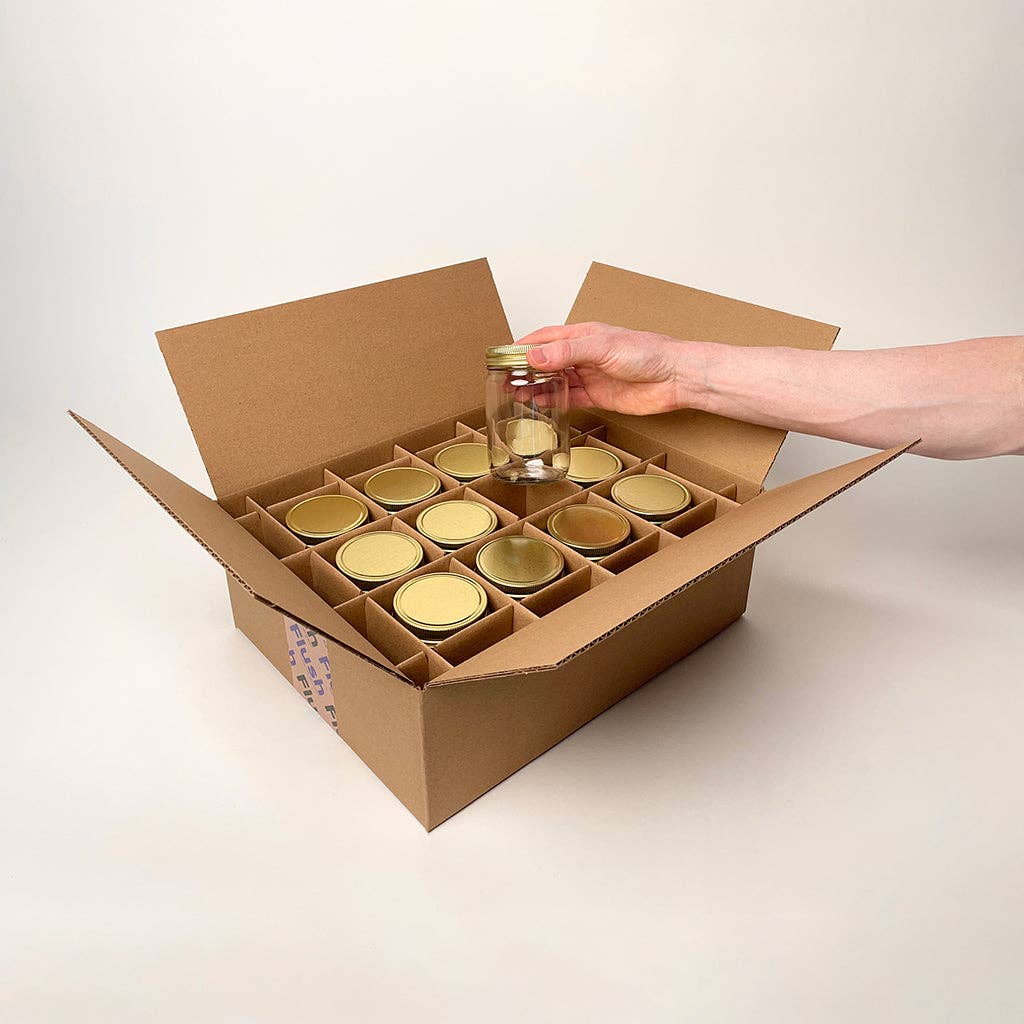 Flush Packaging - Wholesale Gift Box - 12 oz Canning Jar 12-Pack Shipping Box™1