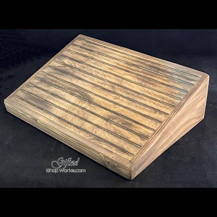 Premium Plywood & Cedar Card Holder And Earring Stand for wholesale by Gifted Shop Works, LLC