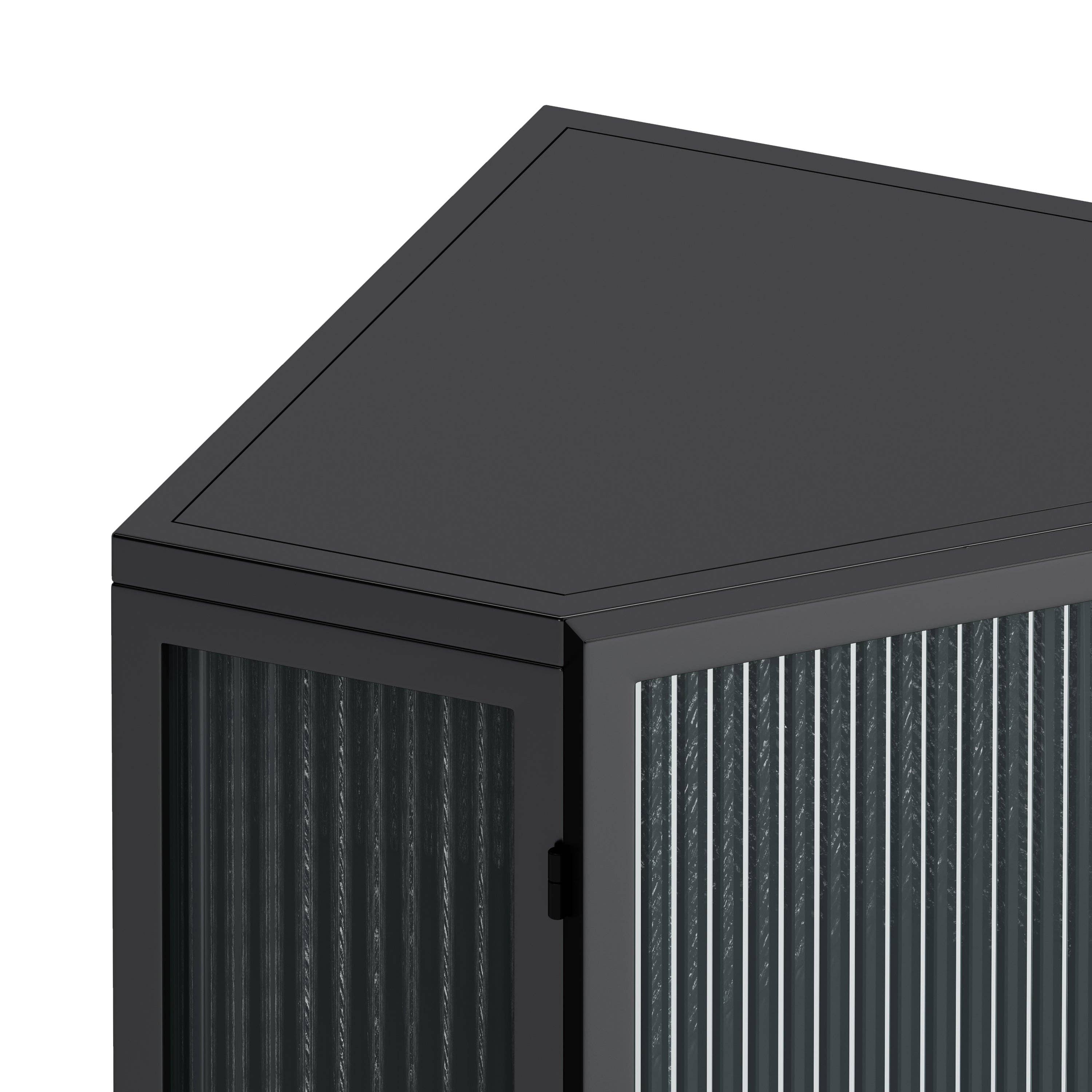 HOMYCASA DESIGN INC - Wholesale Cabinet - 22.25' Floor Coner Cabinet with Tempered Glass Door & Storage Shelves for Bathroom, Living Room, Bedroom (Black)9