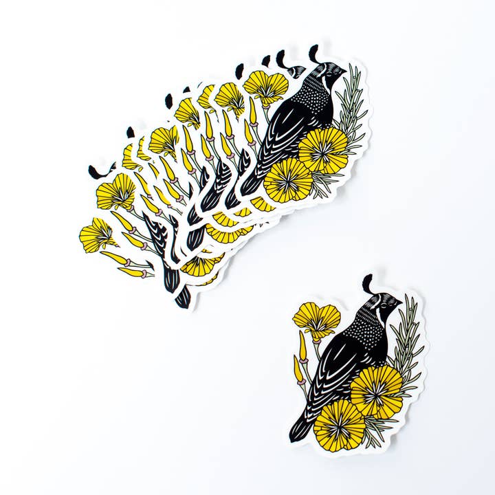 Adhesivo de vinilo de codorniz de California para venta al por mayor de Bird Mafia