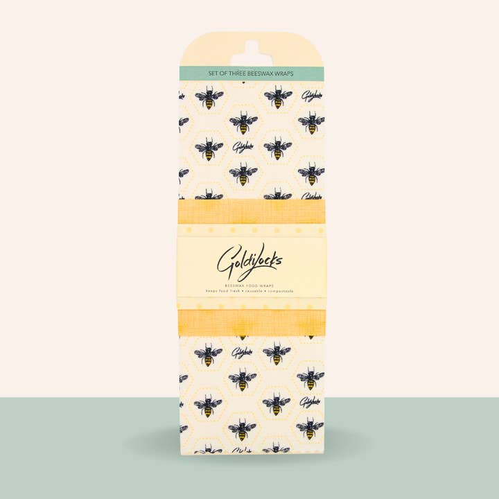 Beeswax Food Wraps: Honeybees Set of 3 for wholesale by Goldilocks Goods