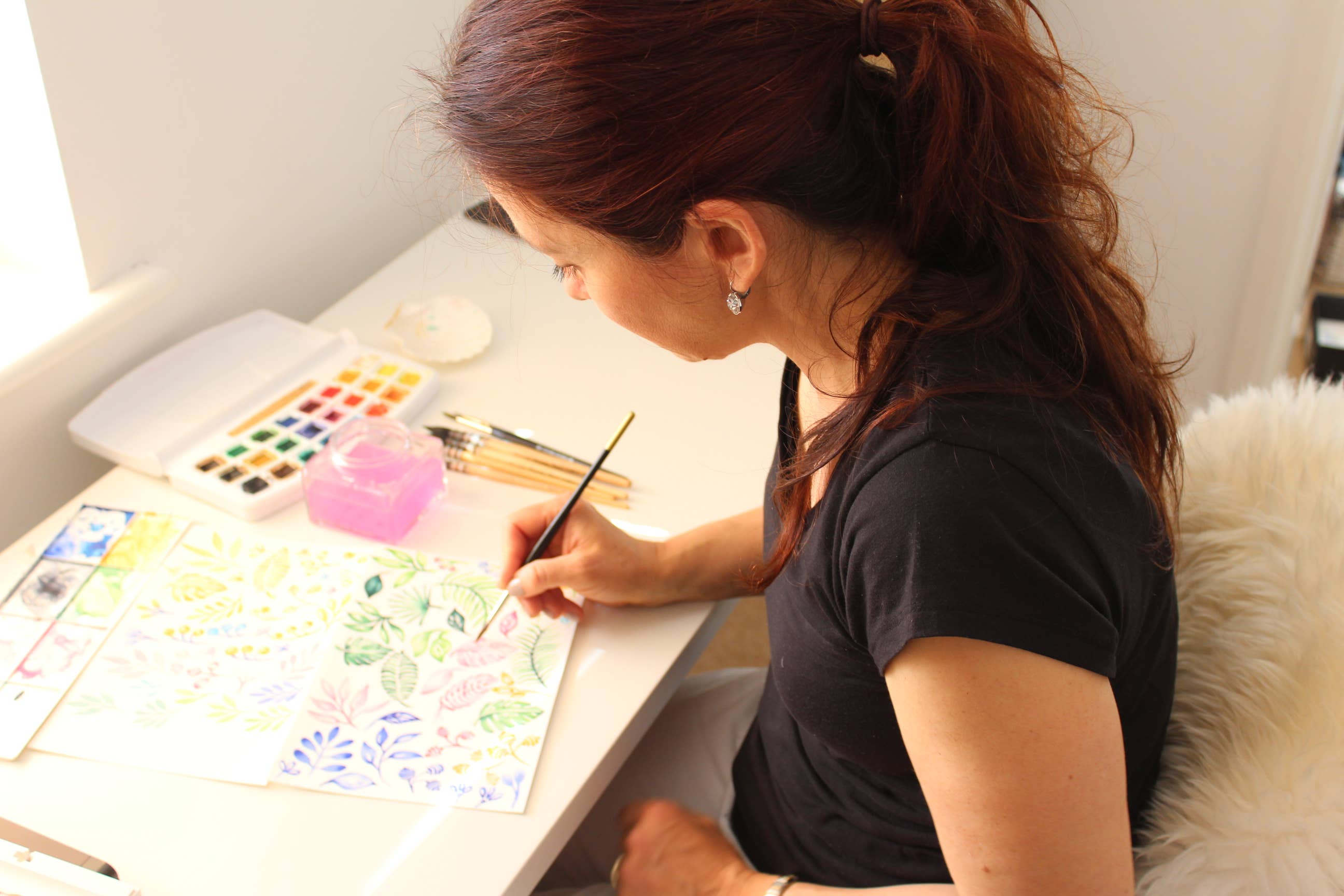 SABIVO Design - Wholesale Mother's Day Card - Mum Watercolour Floral Wreath Glitter Card L502