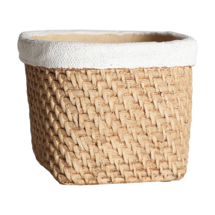 B&B - Wholesale Plant Pot - Planter, Cement, Natural Color, 16X16X13cm