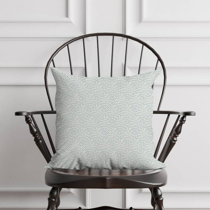 Beth Schneider Designs, LLC - Wholesale Throw/Decorative Pillow - Blue Diamond Square 20"x20" 100% Soft Cotton Throw Pillow3