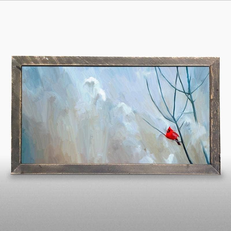 ginger blue - Wholesale Art Print - Cardinal on branch2