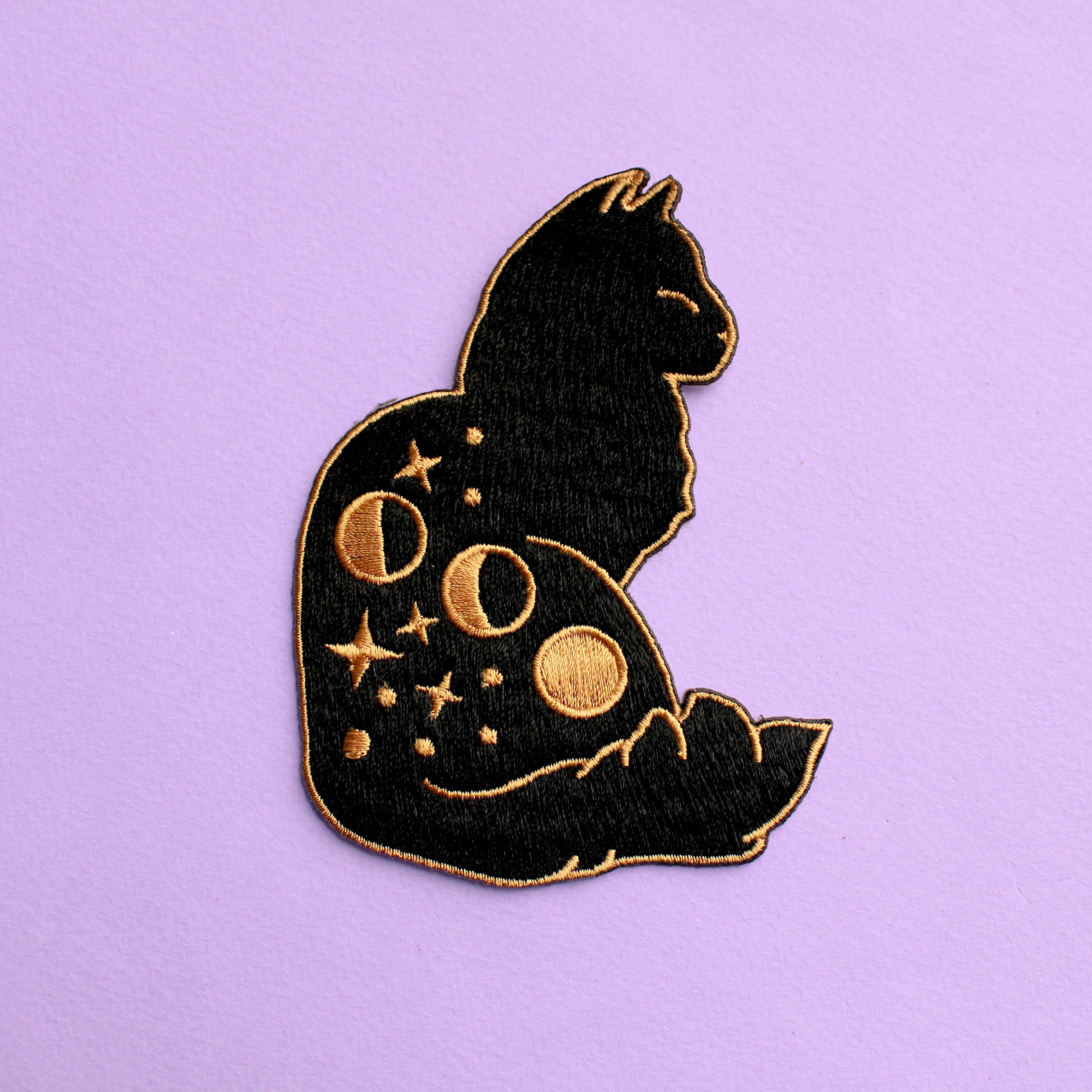 Glitter Punk – wholesale Patch – Celestial cat embroidered iron-on patch1