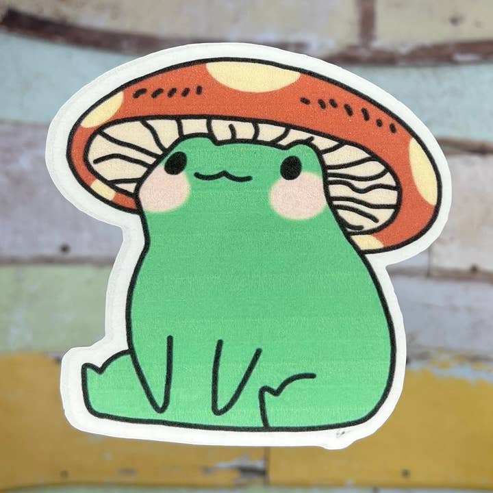 Mushroom Frog Sticker for engroshandel hos Stationary Bliss