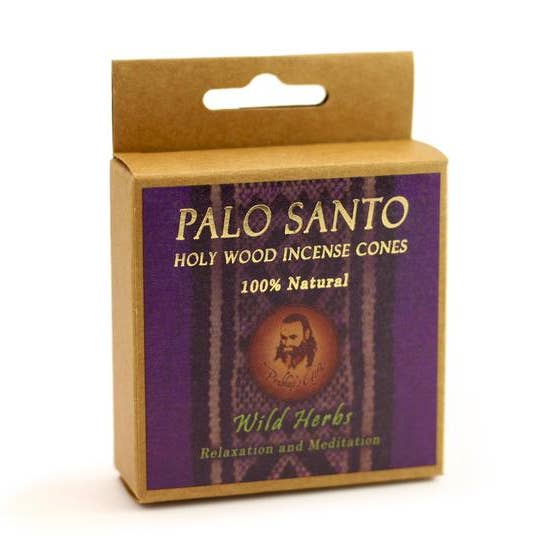 Cones Palo Santo en wilde kruiden - Ontspanning en meditatie voor wholesale door Prabhuji's Gifts