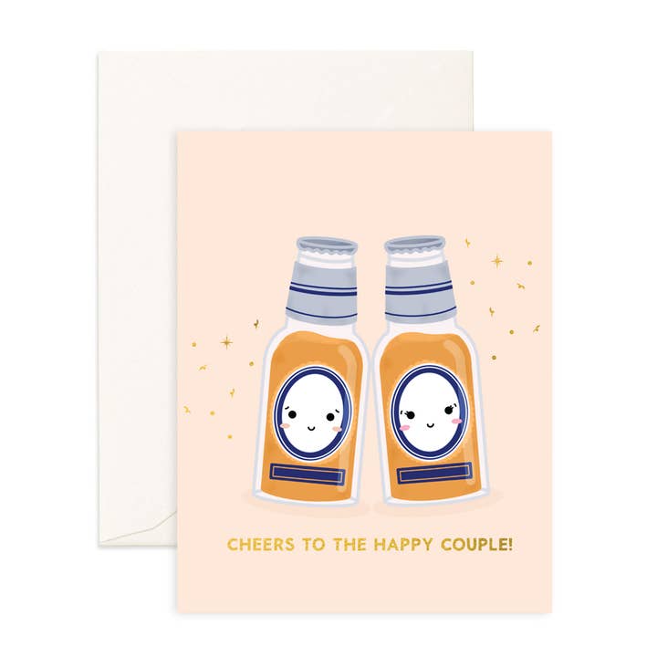Cheers To The Happy Couple - Carte de vœux pour la vente par Sparkles And Joy