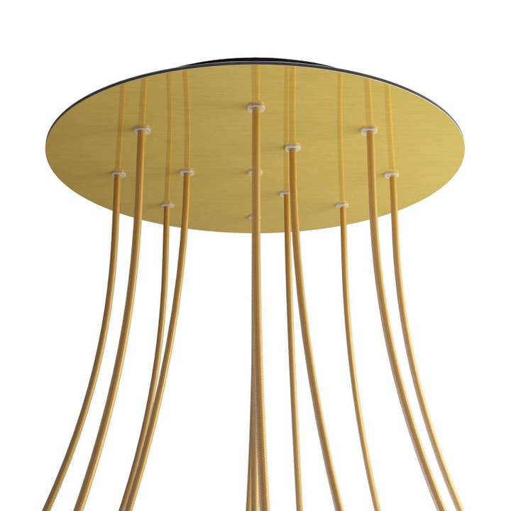 LIGHTINUP S.R.L. - Vente Lustre/Suspension - Rosace XXL Rose-One ronde, diamètre 400 mm avec 12 trous et 4 trous