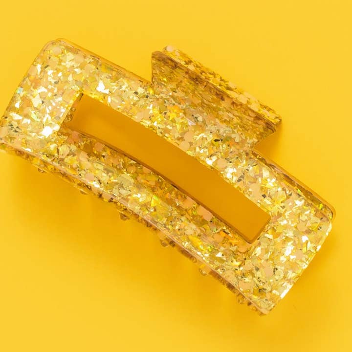 Claw Hair Clip - Large - Gold Confetti for wholesale by Taylor Elliott Designs