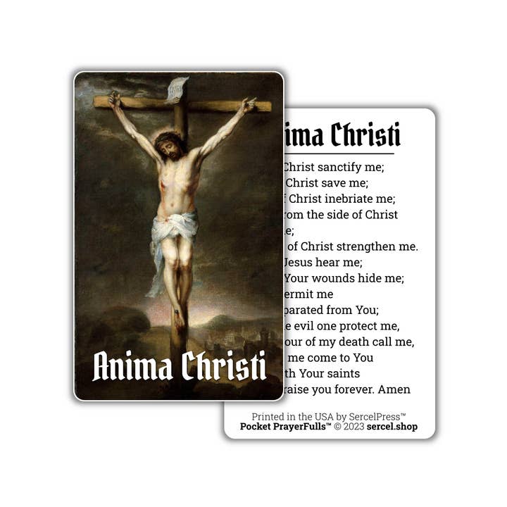 SercelPress - Wholesale Religious Card - Anima Christi / Soul of Christ Sanctify Me: Pocket PrayerFullsâ„¢ | Durable Wallet Prayer Cards | Catholic Prayers