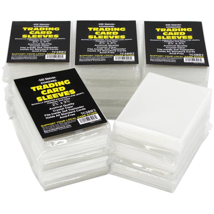 Square Deal Recordings & Supplies - Wholesale Card Game - Trading Card Sleeve - Premium 2mil Polypropylene - 2.6"x3.6"4