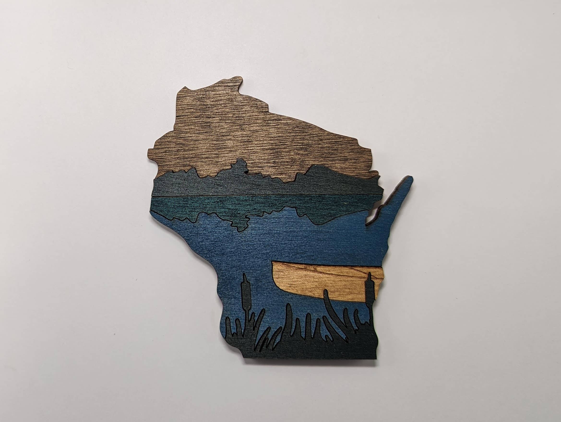 Knit and Nailed - Wholesale Ornament - Wisconin Wood Ornament Art 5" varieties18