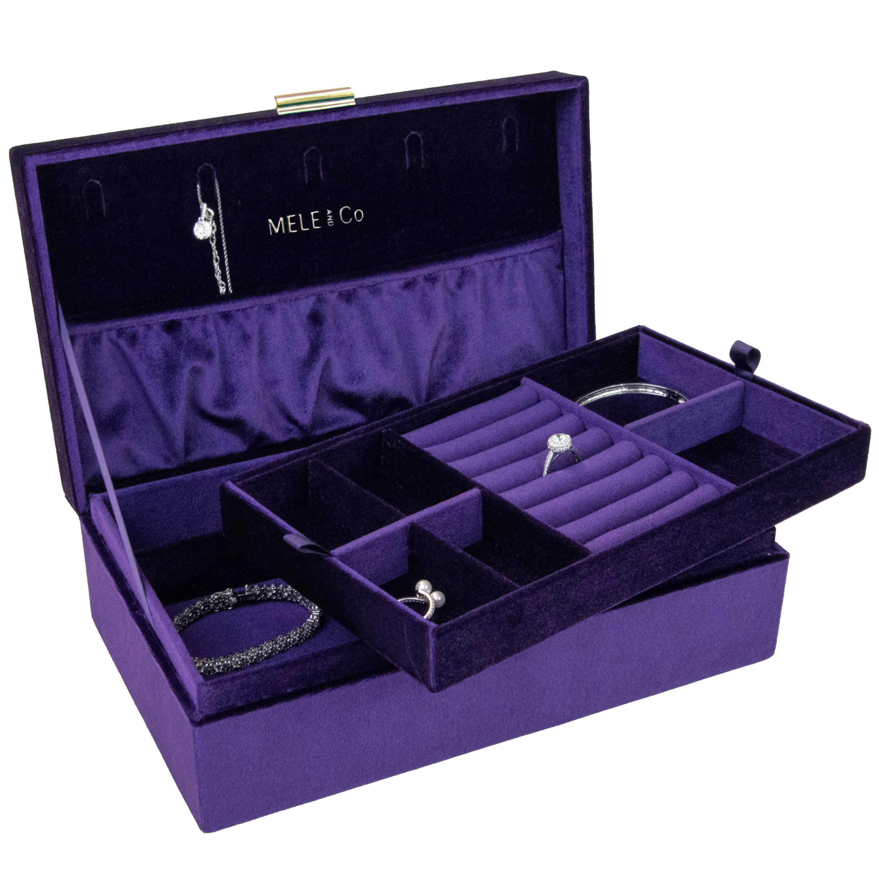 Mele and Co - Wholesale Jewelry Box/Organizer - Mele and Co Jewel Velvet Jewelry Box9