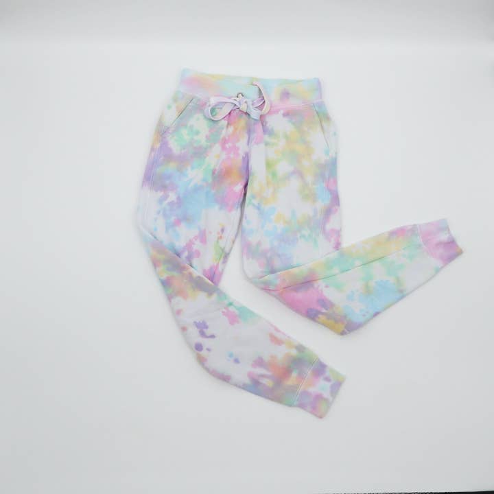 Sugar Spill – Engroshandel Loungesweatpants/jogginbukser – til kvinder – Slik Hjerter Lyse Pastel Slipsfarve Joggere