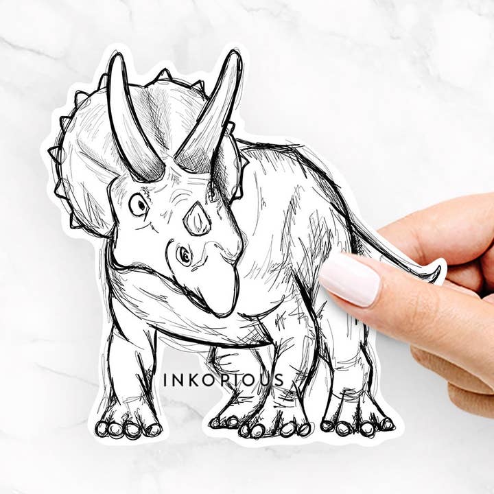Triceratops - Decal Sticker for wholesale by Inkopious