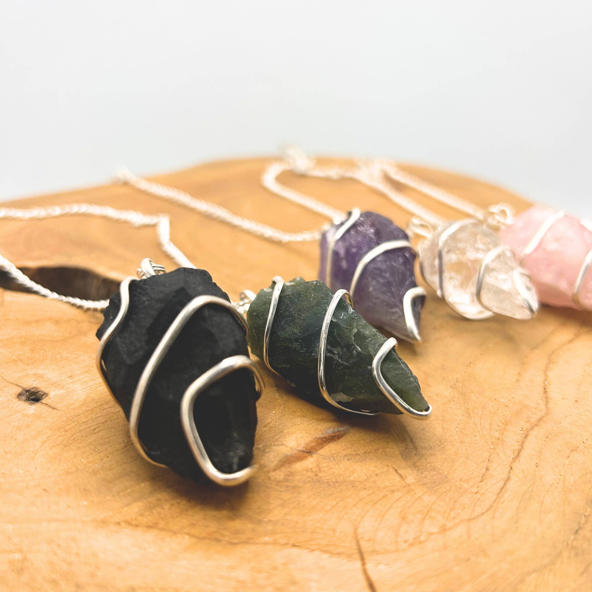 AW Artisan - Wholesale Spiritual Stone/Crystal - Lantern of Life Pendulum - Black Agate and Rose Quartz3