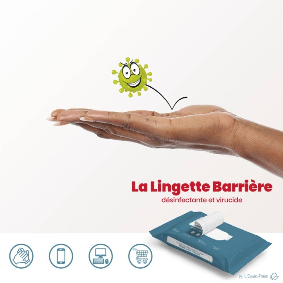 Carlo & Carla – wholesale Hand sanitiser – BARRIER WIPE - DISPLAY - 7 disinfectant linens5