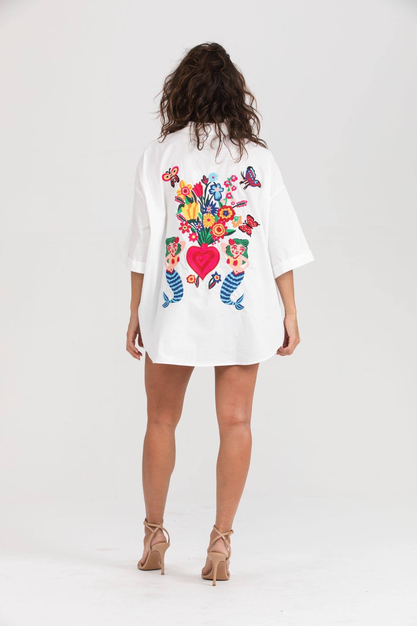 SWEET MAGIC MODA Y COMPLEMENTOS - Wholesale Button Down Shirt - Women's - COTTON SHIRT WITH EMBROIDERY1