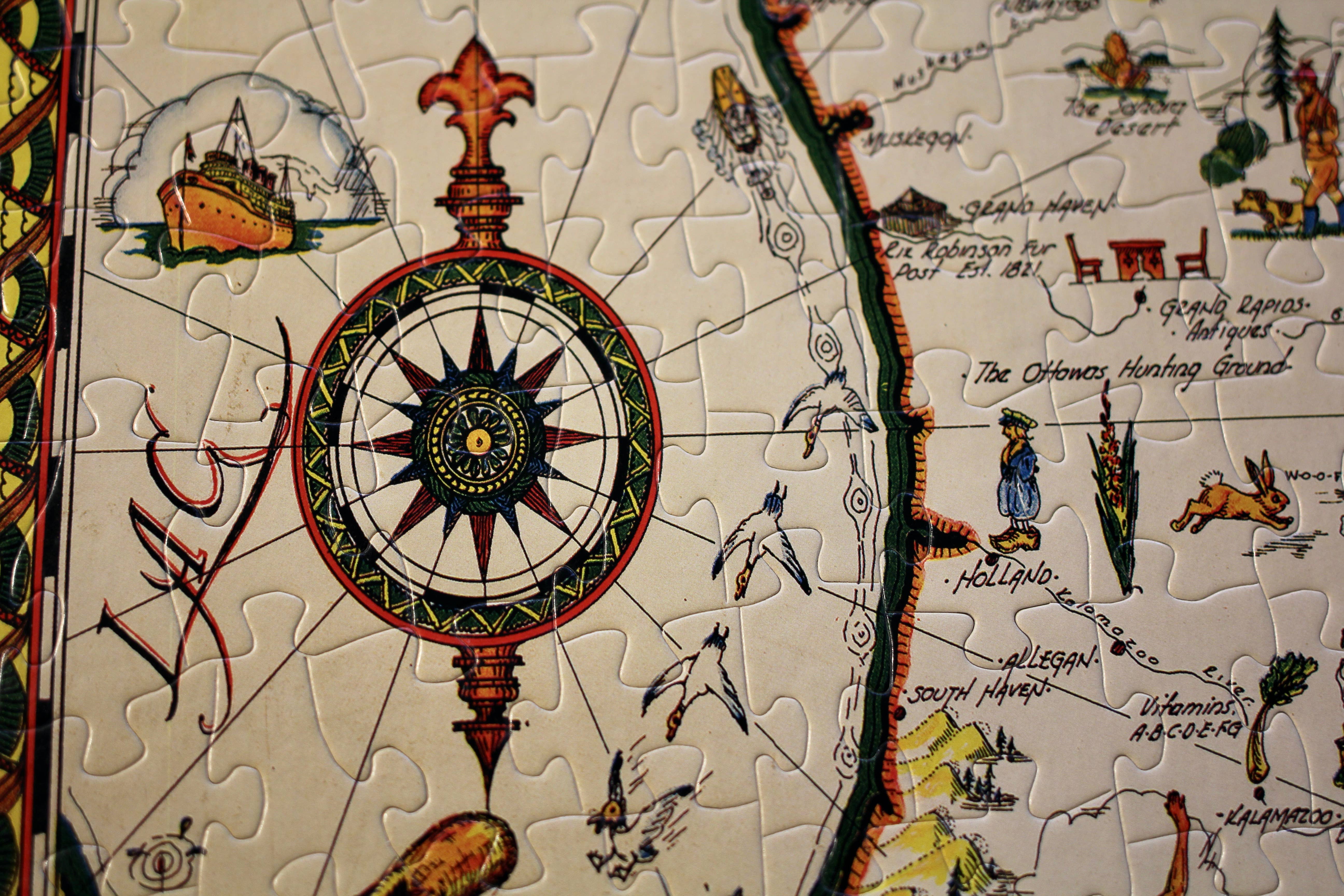 Puzzles That Rock - Wholesale Puzzle - Adult - Commonwealth of Michigan Map 550-Piece Puzzle2