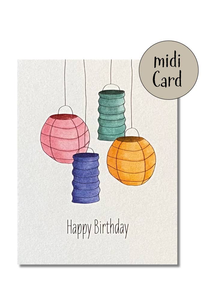 Lampions midi card for wholesale by KEITCARDS