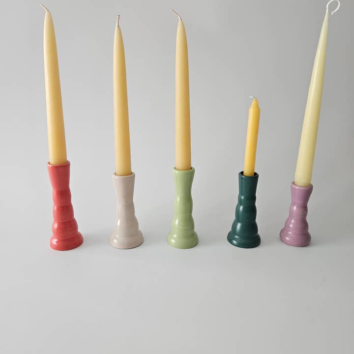 Bad Dogs Studio - Wholesale Candle Holder - Wiggly Candlestick • Colorful Ceramic Taper Candle Holder4