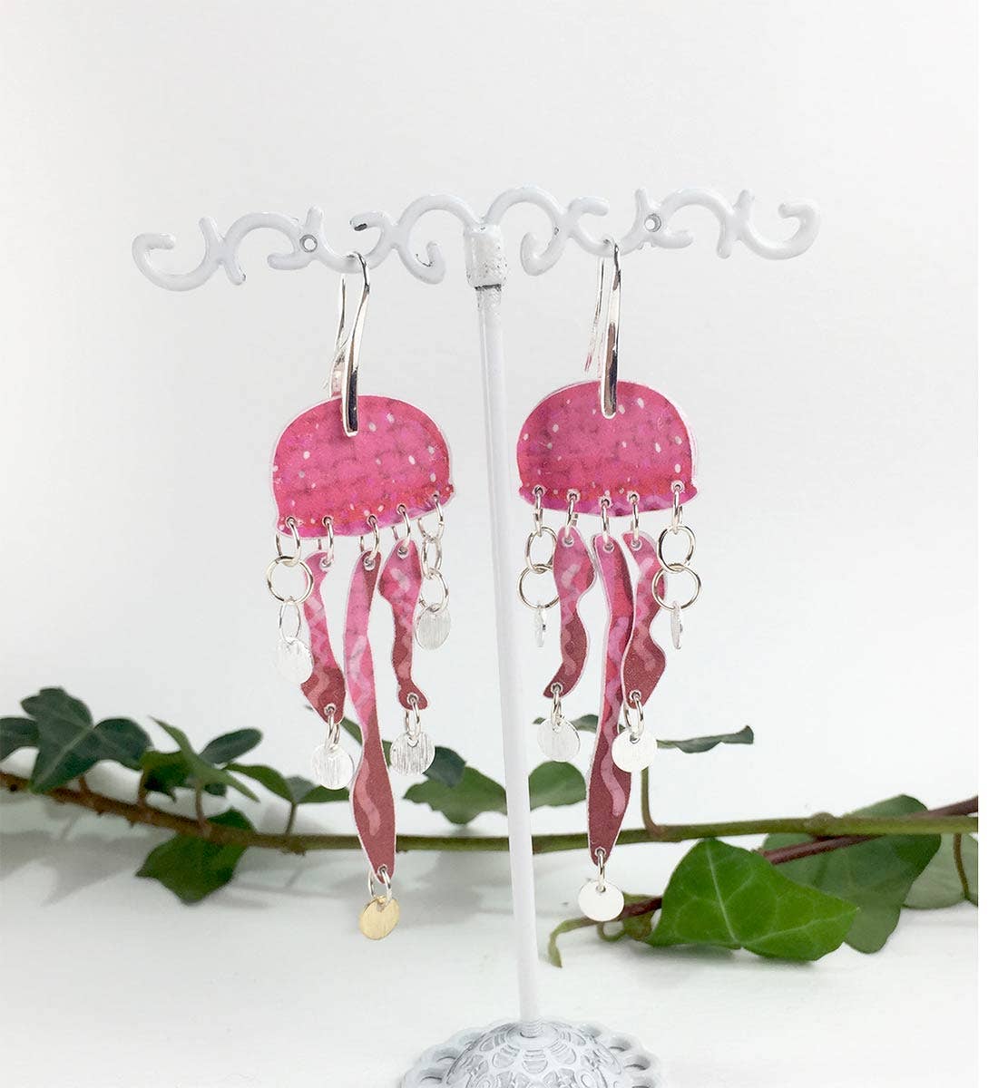 Pipapaper - Wholesale Dangle Earrings - PINK MEDUSA EARRINGS1