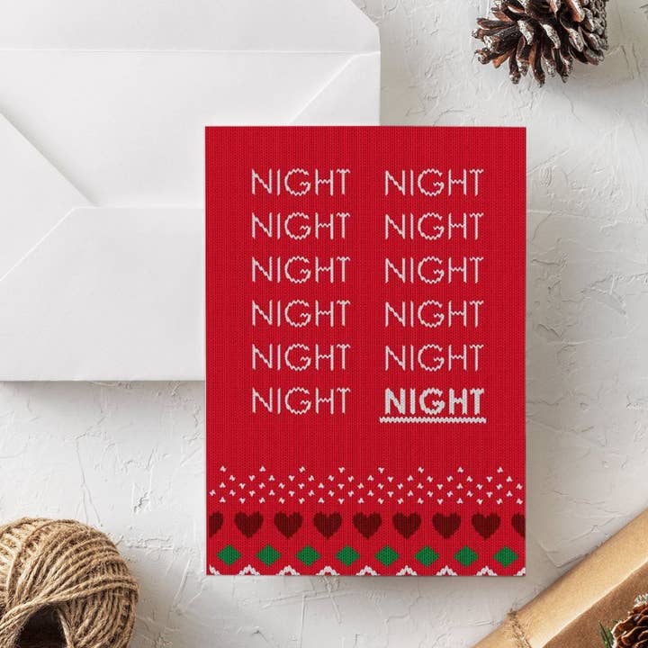 Funny Christmas Card | Twelfth Night for wholesale by BETTIE CONFETTI