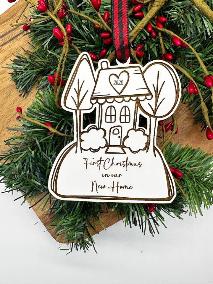 New Home Ornament, Christmas 2025 for wholesale by Falcon Ridge Designs LLC