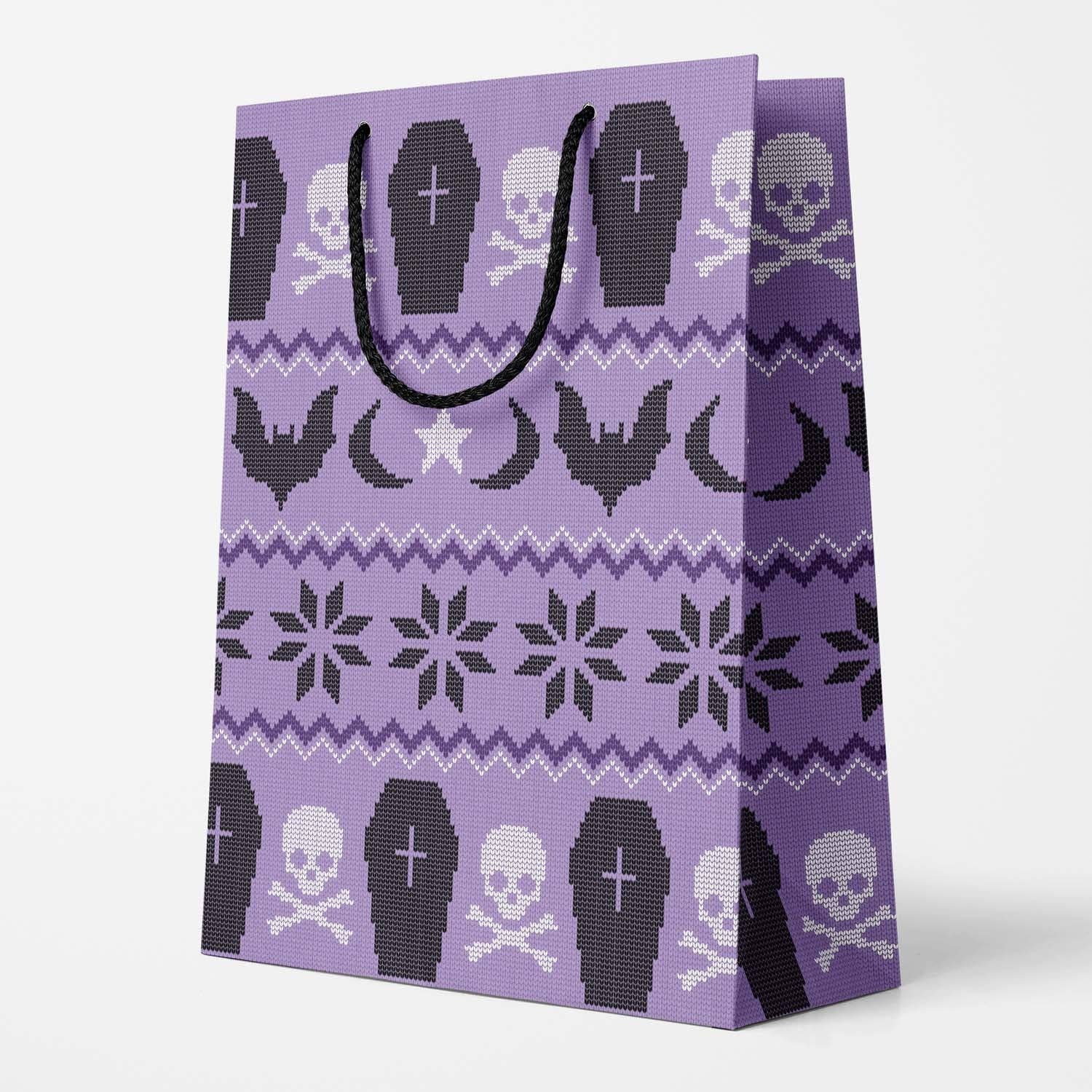 Rock'N Paper - Wholesale Gift Bag - Spooky Holiday Sweater Gift Bag1
