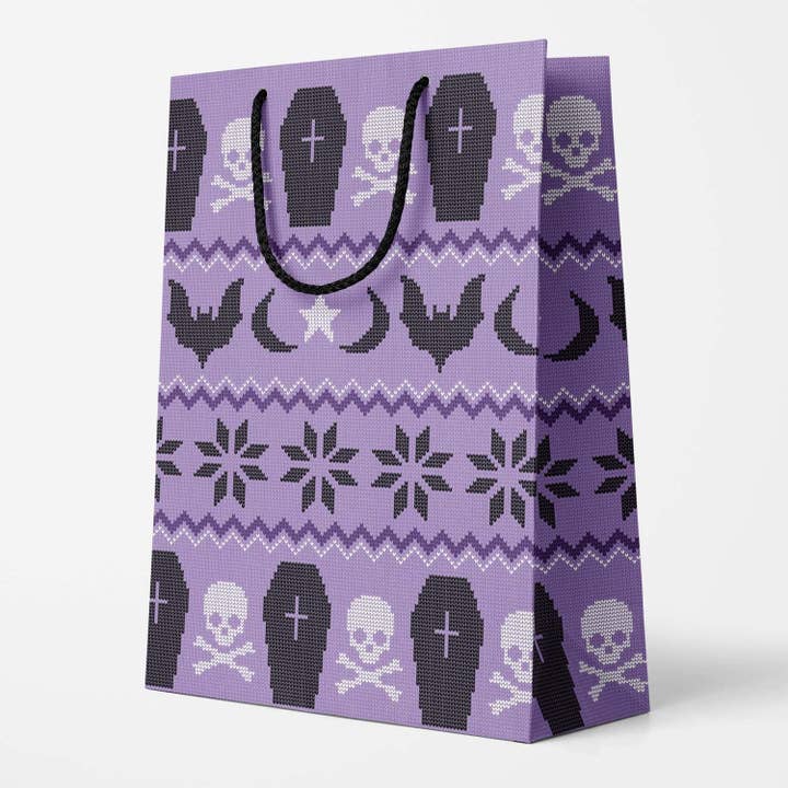 Rock'N Paper - Wholesale Gift Bag - Spooky Holiday Sweater Gift Bag1