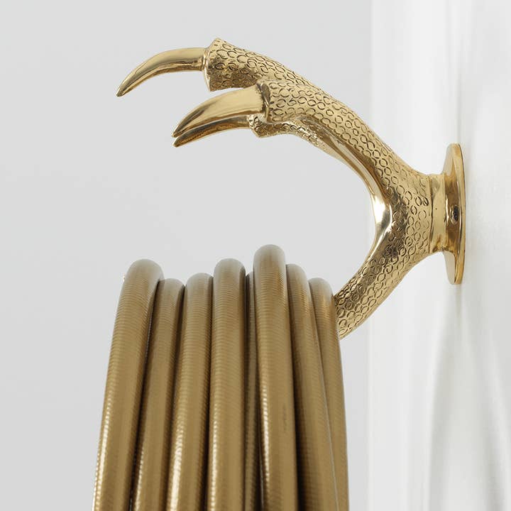 Garden Glory - Wholesale Outdoor Ornament/Decor - Claw Hose Holder Gold