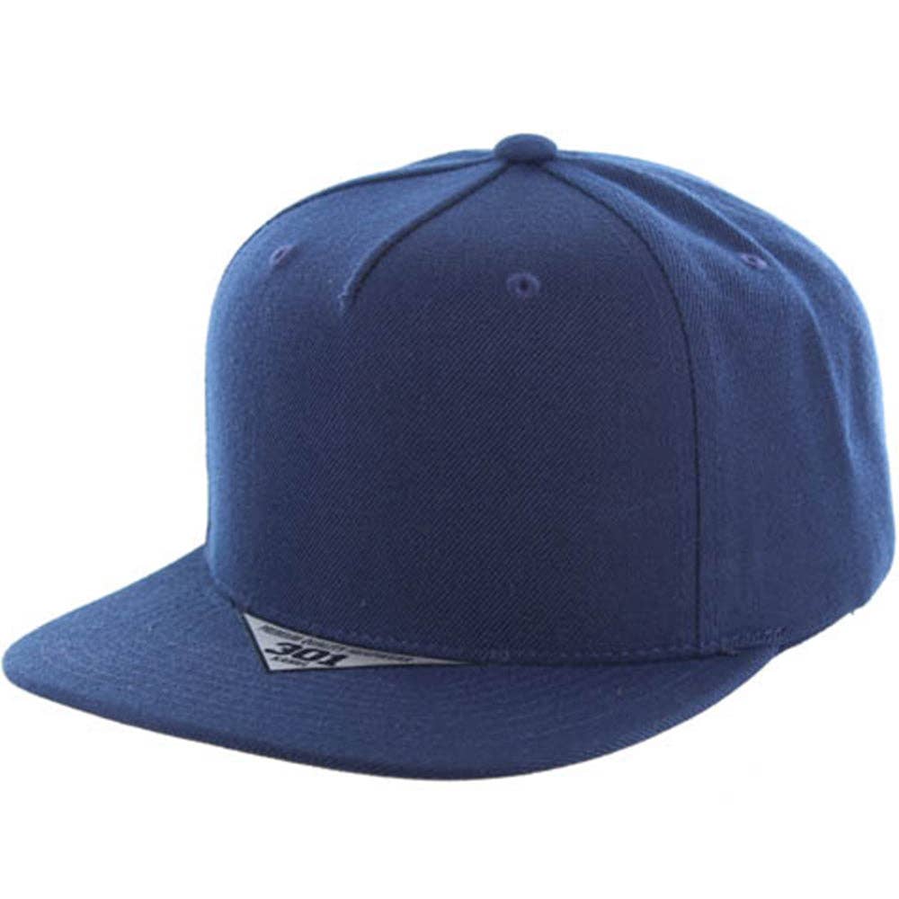 Zion Brand - Wholesale Flat Brim Cap - Unisex - BLANK 5 PANEL ACRYLIC FLAT BILL SNAPBACK CAP2