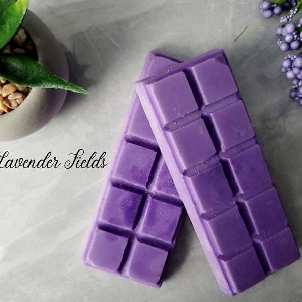 Lavender Fields Handcrafted Soy Wax Melt Snap Bars (2 Bars) for wholesale by Bubble Republic