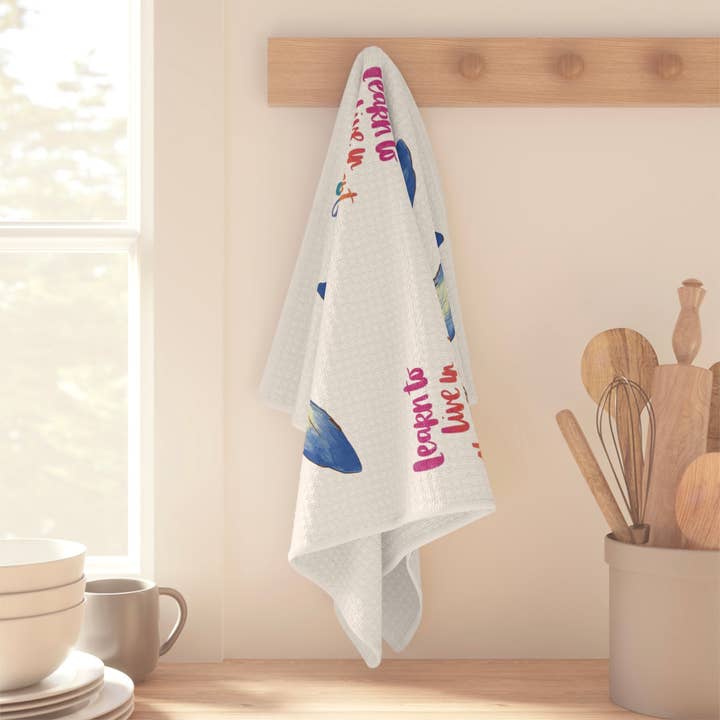Blue Cava - Wholesale Tea Towel - Dragonfly Microfiber Waffle Towel