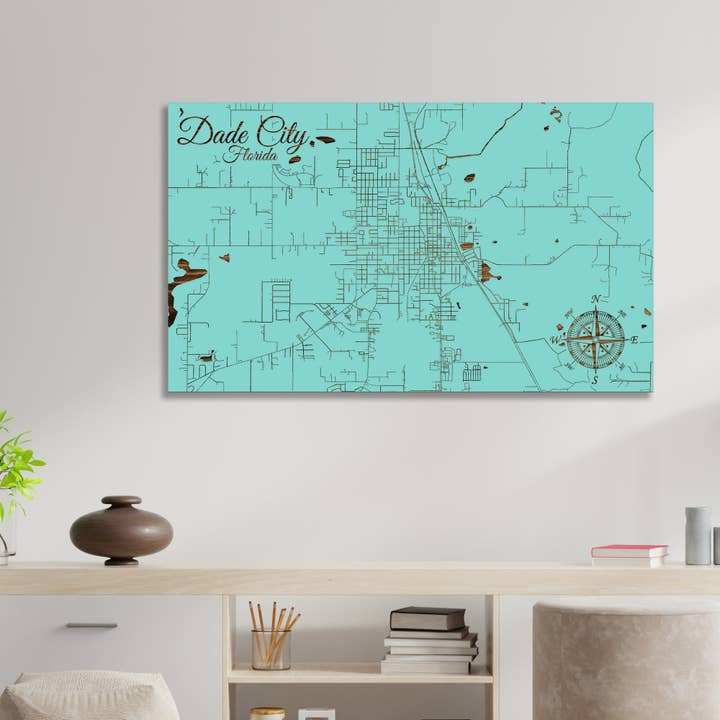 Florida: Dade City Street Map for wholesale by Fire & Pine