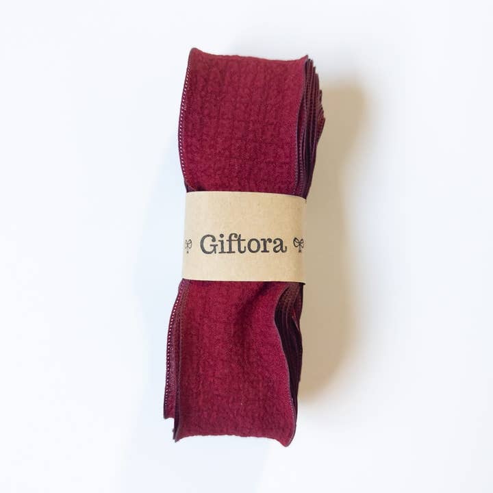 Burgunderrot Altmodisches Rüschenband für den Großhandel von Giftora Wholesale