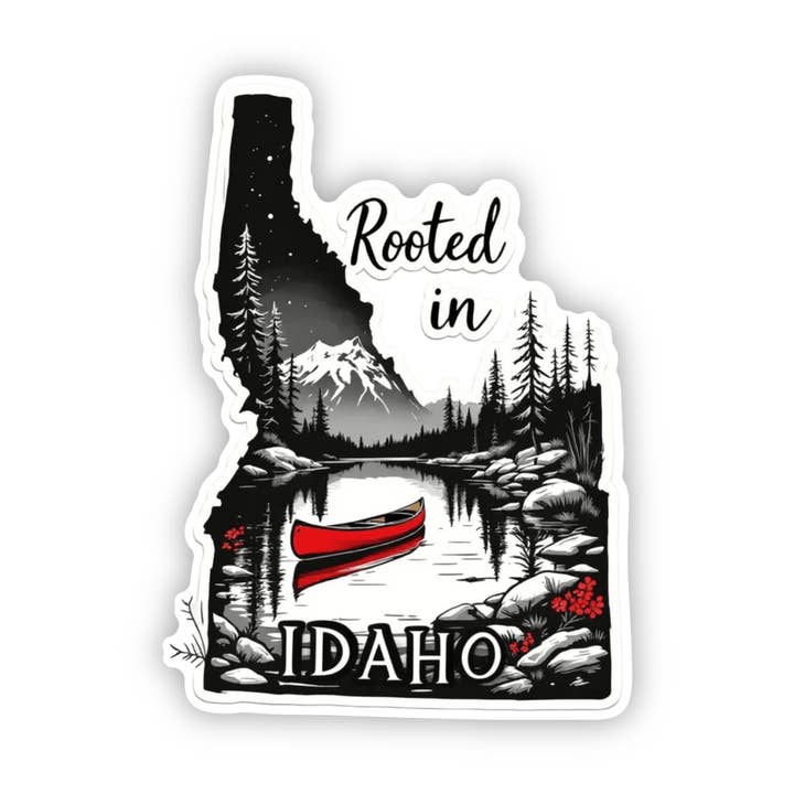 Pegatina Enraizada en Idaho | Pegatina de Idaho | Calcomanía de Mapa de Vinilo para venta al por mayor de PiggyPrintStickers