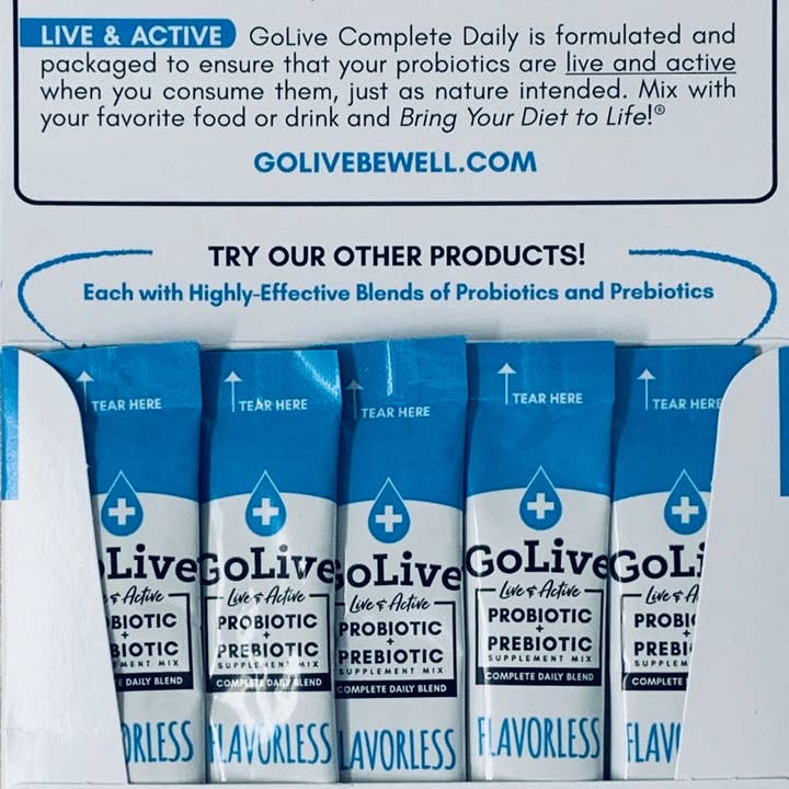 GoLive & Lively Wellness - Wholesale Oral Supplement/Vitamin - Flavorless Synbiotic (Probiotic + Prebiotic) 5-Ct
