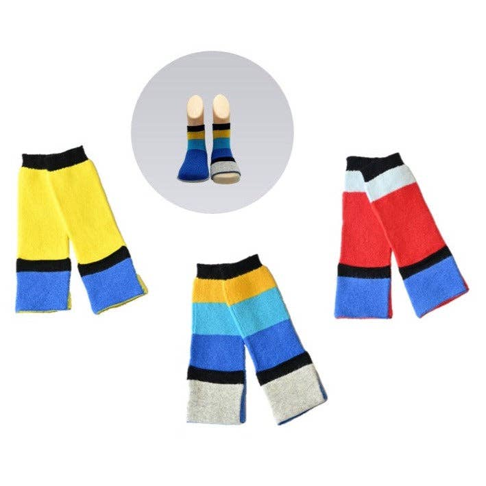 Småbørn sømløse gribesokker - 3-pak - Blå for engroshandel hos Peekaboo Socks