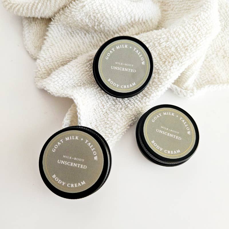 Milk + Body - Wholesale Body Cream/Lotion - Mini Goat Milk + Tallow Body Cream | Unscented