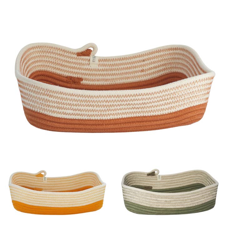 Cesta rectangular S - Pastillas de frutas Cozy Hues para venta al por mayor de Mia Mélange